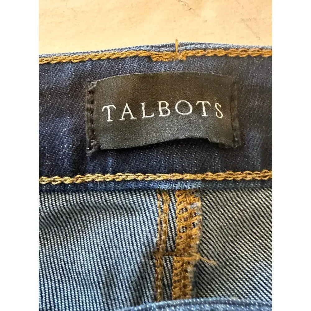 Talbots Denim Slim Ankle Jeans Dark Wash Women’s Size 12 Petite Stretch - Picture 5 of 8